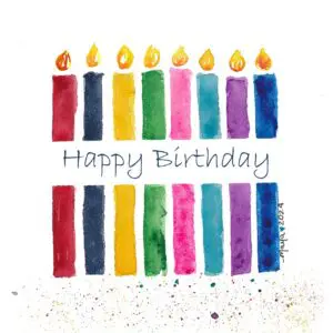 Colorful birthday candles illustration