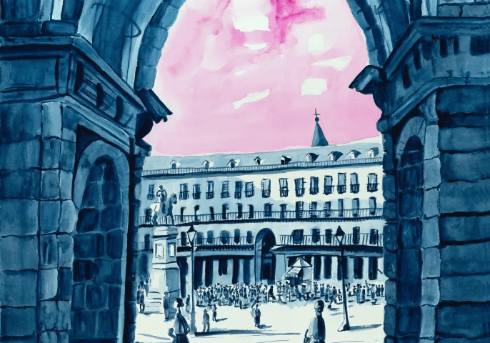 The Second Painting In The Plaza Mayor Series